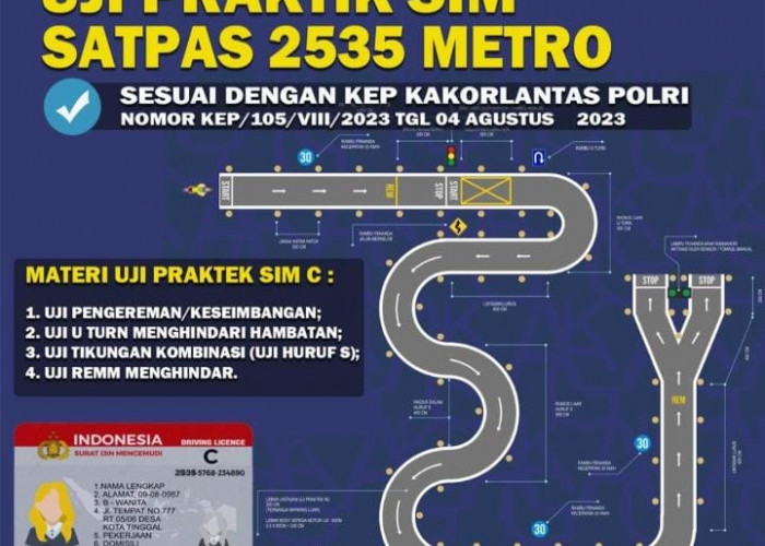 Polres Metro Terapkan Uji Praktek SIM C Terbaru