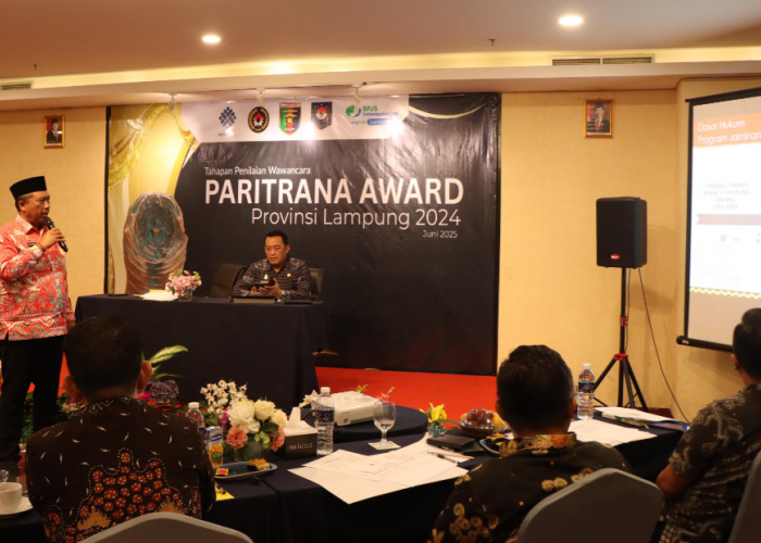 Hadiri Penilaian Paritrana Award Lampung, Wabup I Komang Koheri Harap Pemkab Lamteng Bisa Raih Penghargaan
