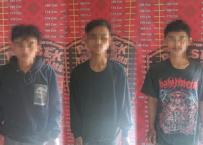Polsek Penawartama Dibantu Warga Tangkap Tiga Pemuda Pencuri Kabel Milik PLN