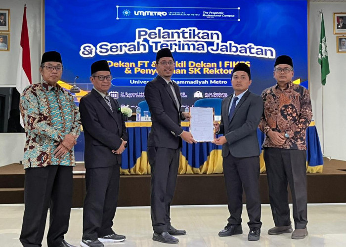 Sertijab dan Pelantikan Pejabat UM Metro, PWM Ajak Komitmen Dalam Periodesasi