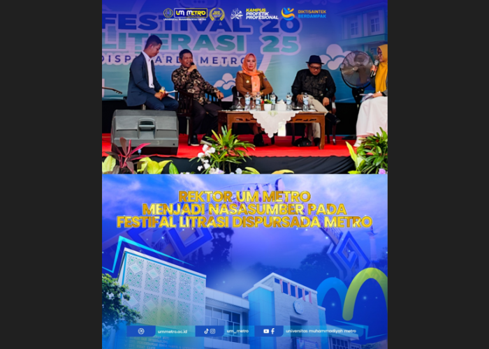 Rektor UM Metro Jadi Narasumber Talkshow Strategi Literasi Kota Metro Cerdas
