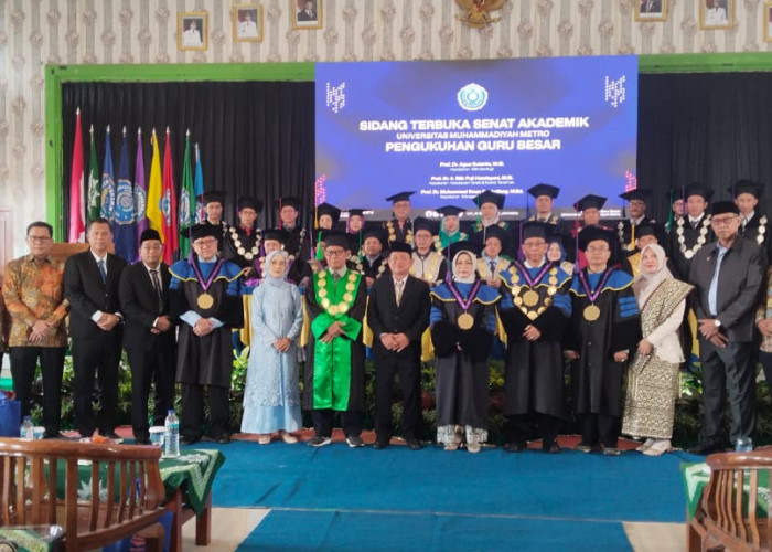 Pengukuhan Guru Besar UM Metro: Rektor Tegaskan Kampus Harus Mencerahkan dan Berdampak Nyata