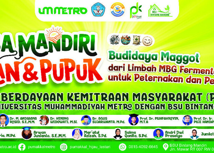 Olah Limbah Jadi Produk Bernilai, UM Metro Dorong Desa Mandiri Pakan dan Pupuk Berkelanjutan