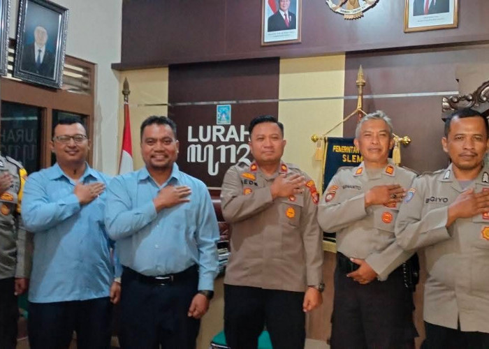 Kapolsek Depok Timur Baru Jalin Silaturahmi dengan Pemkal Condongcatur, Perkuat Sinergi Kamtibmas