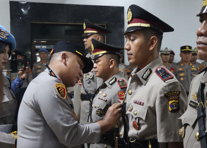 Kapolres Mesuji Pimpin Sertijab 3 Perwiranya, Ini Rinciannya 