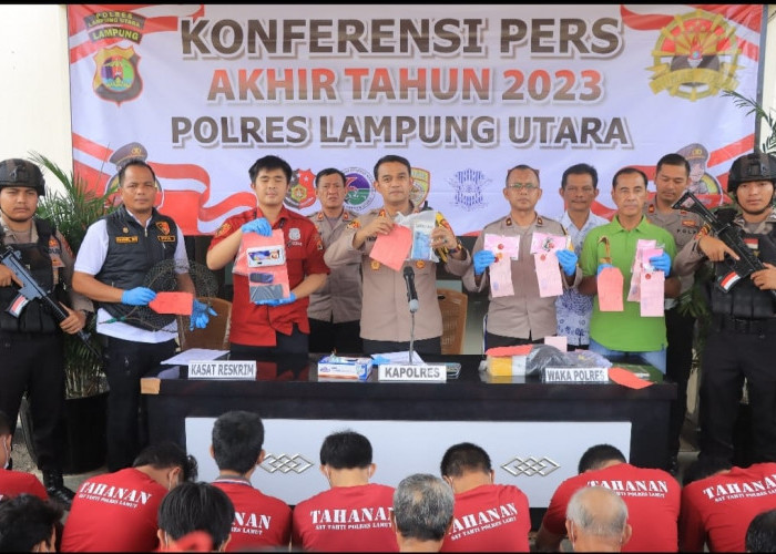 Polres Lampung Utara Ungkap 849 Kasus Kejahatan