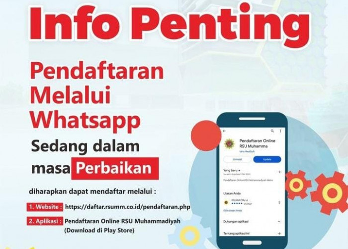 Sudah 2 Bulan, Layanan WhatsApp RSU Muhammadiyah Metro Terkendala