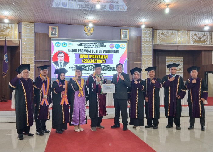 Wakil Rektor IV UM Metro Dipercaya Jadi Penguji Eksternal Sidang Promosi Doktor FKIP Universitas Lampung