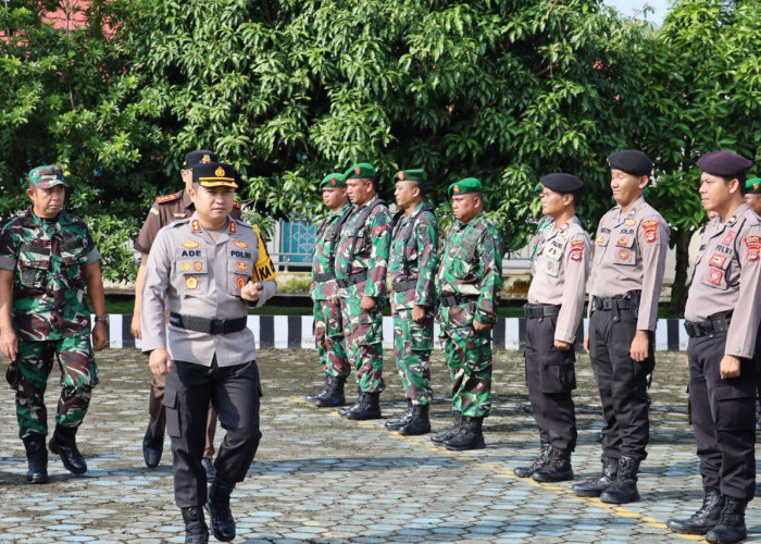 Kapolres Mesuji Pimpin Apel Gelar Pasukan Ops Ketupat Krakatau 2024