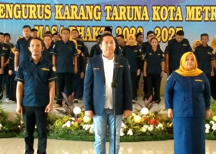 Welly Kembali Pimpinan Karang Taruna Kota Metro Periode 2023-2027