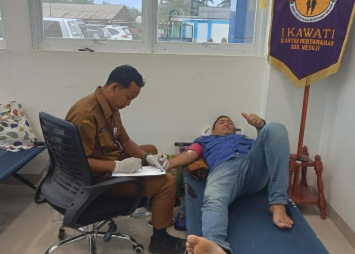 Gandeng Dinkes, BPN Mesuji Gelar Bakti Sosial Donor Darah 