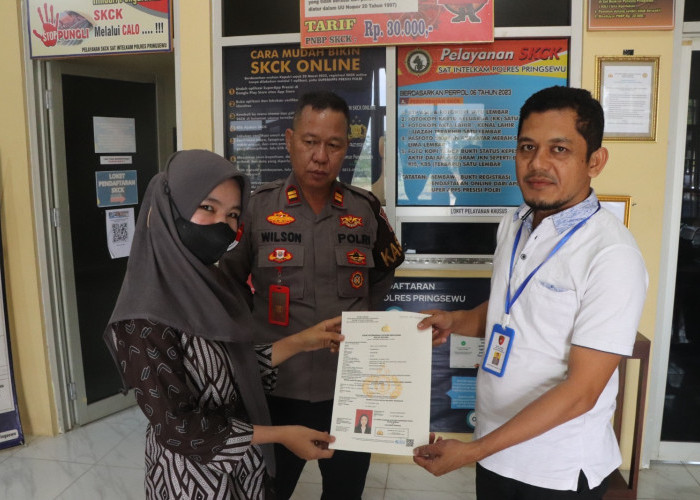 Permohonan SKCK di Pringsewu Tembus 6.149 Dokumen, PNBP Capai Rp184 Juta