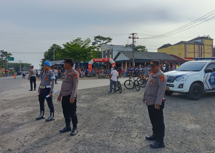 Polres Mesuji Gelar Pengamanan Acara Fun Bike Dalam Rangka HUT ke-17 Kabupaten Mesuji 