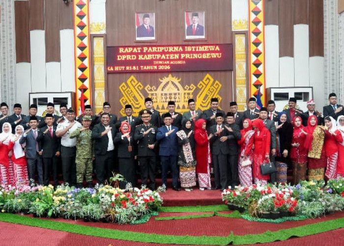 Bupati Riyanto Pamungkas Hadiri Rapat Paripurna DPRD Pringsewu, Dengarkan Pidato Kenegaraan Presiden RI
