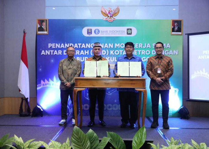 Tekan Angka Inflasi, Pemkot Metro dan Pemkab Kulon Progo Teken MoU KAD