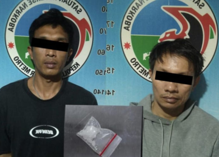 Simpan Sabu di Dasbord Motor, Dua Pria Asal Lamtim dan Pesawaran Diamankan Polres Metro