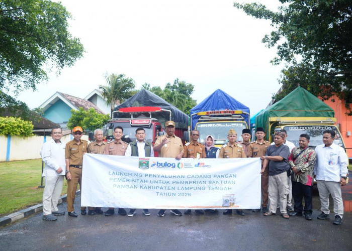 Plt. Bupati I Komang Koheri Resmi Lepas Penyaluran Bantuan Pangan Untuk Lamteng