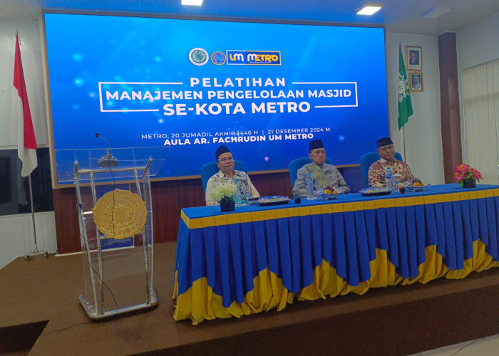 MUI Kota Metro dan UM Metro Kolaborasi Gelar Pelatihan Pengelolaan Masjid