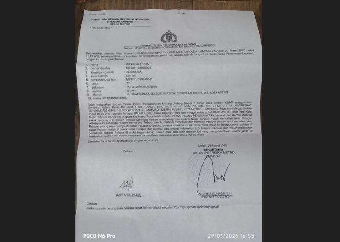 Leraikan Cekcok Parkir, Pedagang Pasar Pagi Kota Metro Dianiaya