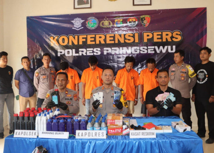 Operasi Sikat Krakatau 2025, Polres Pringsewu Tangkap 13 Tersangka C3