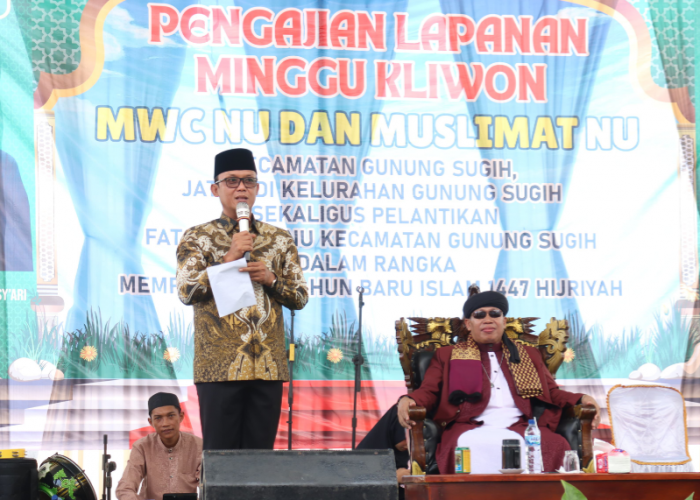 Bupati Ardito Wijaya Hadiri Pengajian Minggu Kliwon MWC NU dan Muslimat NU Gunung Sugih
