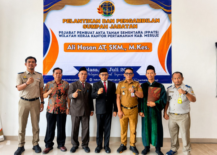Kepala ATR/BPN Mesuji Resmi Lantik Camat Panca Jaya sebagai PPATS