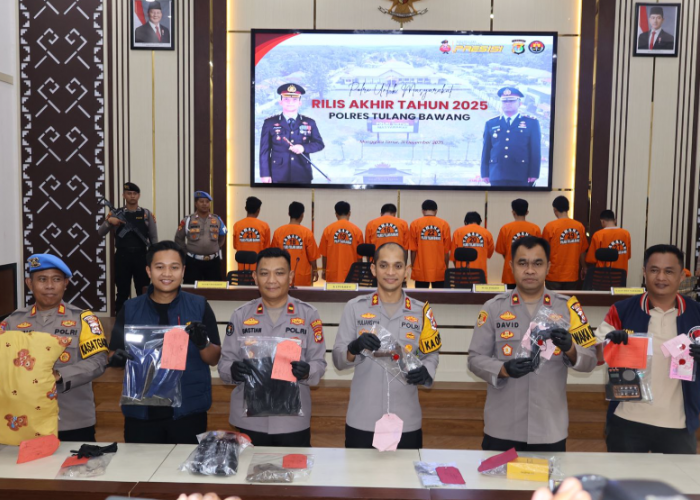 153 Kasus Dibongkar! Polres Tulang Bawang Catat Kenaikan Tindak Pidana Sebesar 7,9 Persen