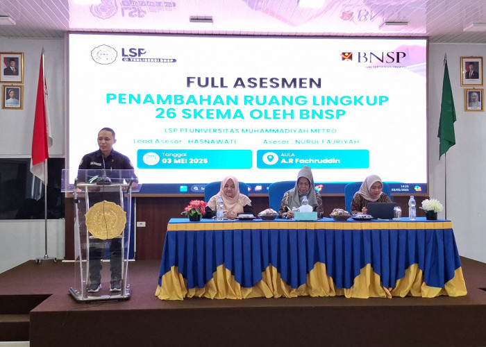 Penambahan Ruang Lingkup 26 Skema Sertifikasi LSP P1 UM Metro Diverifikasi oleh BNSP