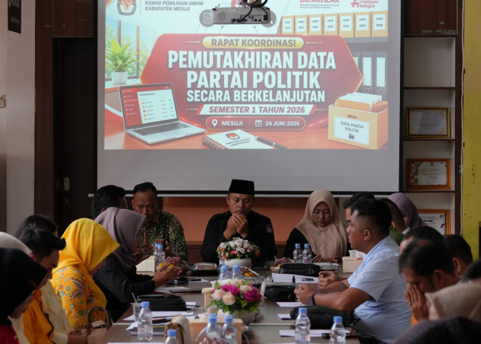 KPU Mesuji Minta Partai Politik Rutin Perbarui Data di Sipol