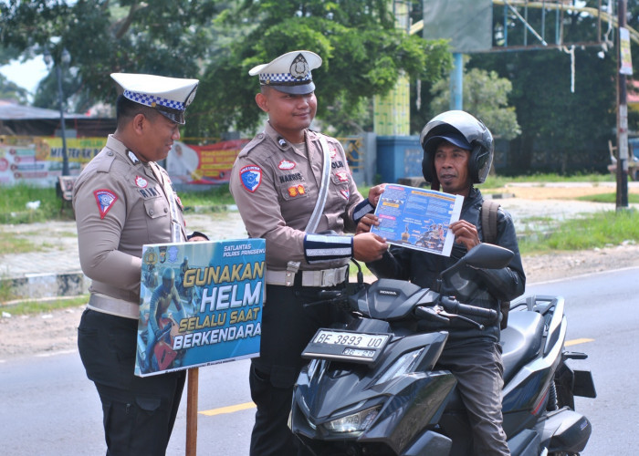 Tekan Angka Kecelakaan, Polres Pringsewu Sosialisasikan Keselamatan Berkendara