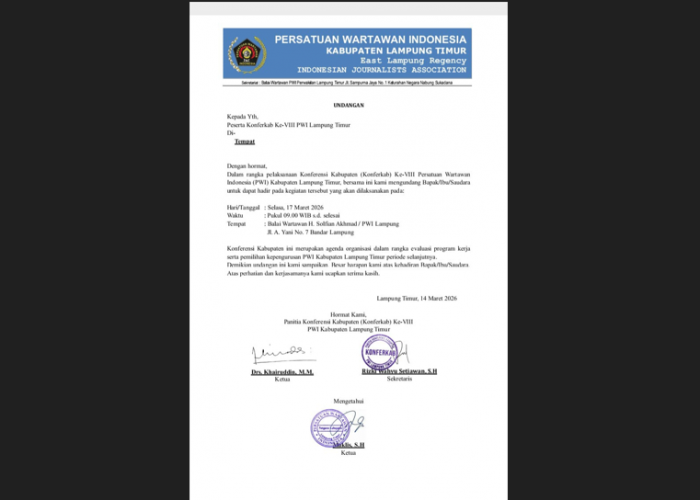 Polemik Pemecatan 9 Anggota, Konferkab PWI Lamtim Memanas