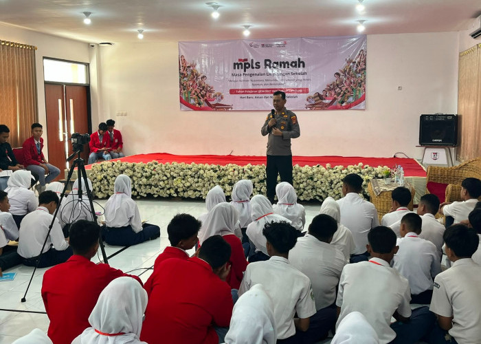 MPLS SMK Telkom Lampung, Kapolsek Bekali Siswa Literasi Digital dan Cegah Kenakalan Remaja