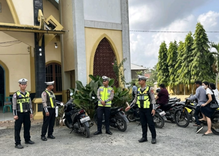 Polres Mesuji Terjunkan Personel Siaga Kompi II untuk Pengamanan Tempat Ibadah Gereja