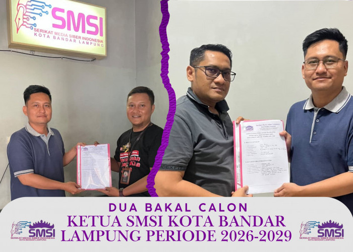 Syahrudin dan Jefri Arifin Berebut Kursi Ketua SMSI Bandar Lampung 2026–2029