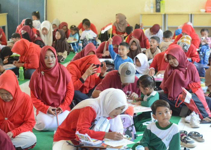 Semarak HUT ke-81 RI, Terusan Nunyai Gelar Lomba Mewarnai Mamamia untuk Anak TK dan PAUD