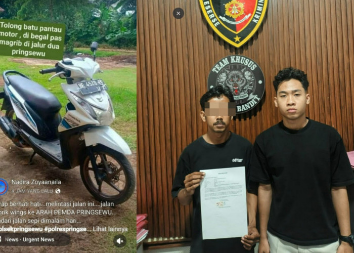 Ngaku Dibegal, Pria Asal Pringsewu Ini Ternyata Jual Motor untuk Modal Judi Online