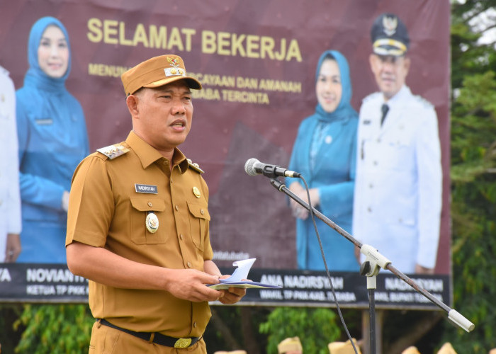 Pimpin Apel Perdana, Wabup Nadirsyah Tegaskan Disiplin dan Kerjasama ASN membangun Tubaba