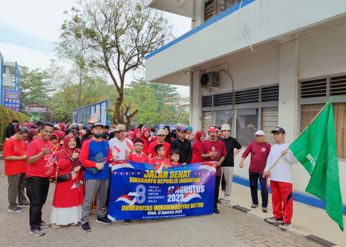 Rayakan Kemerdekaan Republik Indonesia ke-78, UM Metro Gelar Jalan Sehat dan Perlombaan