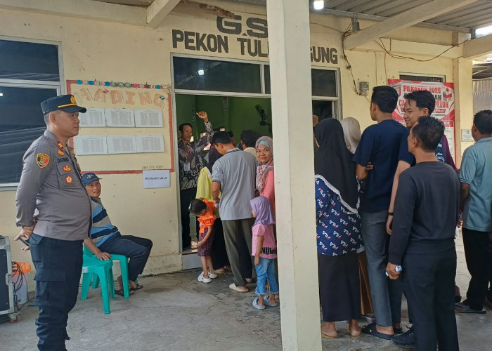 Jaga Pilkakon Tetap Aman, Polsek Gadingrejo Bersinergi dengan TNI dan Masyarakat
