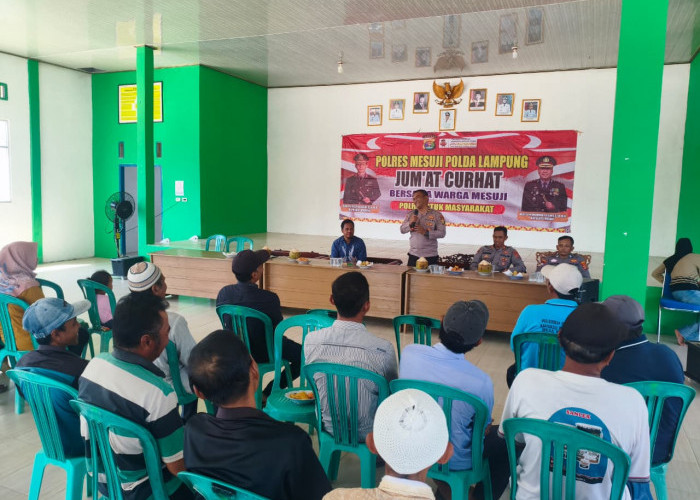 Jumat Curhat di Desa Margo Jadi, Polres Mesuji Ajak Warga Antisipasi Karhutla