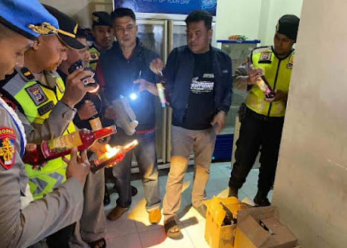Polres Bantul Gencarkan Penindakan Miras Ilegal, Puluhan Botol Disita