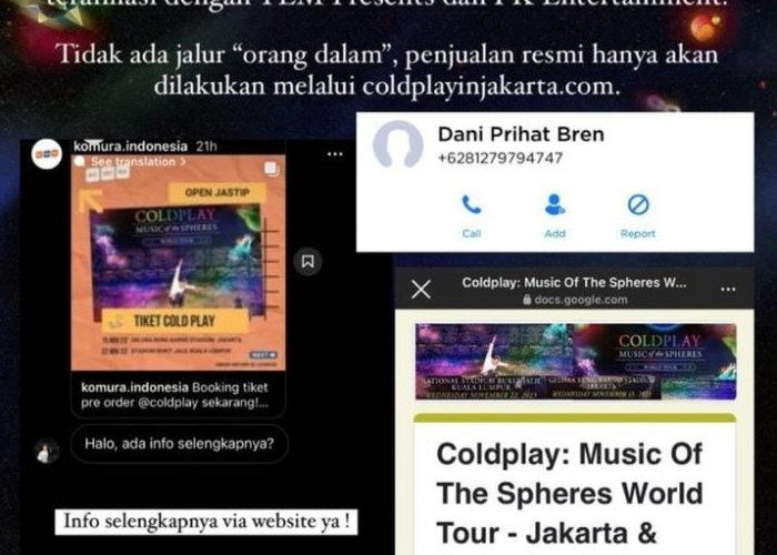 Polri Telusuri Lewat Patroli Siber Penipuan Penjualan Tiket Coldplay 