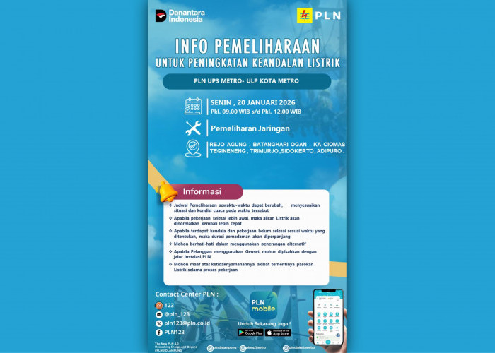 Besok, Wilayah Trimurjo Dan Sekitarnya Akan Dilakukan Pemadaman Listrik Bergilir, Dimana Saja? Ini Lokasinya..