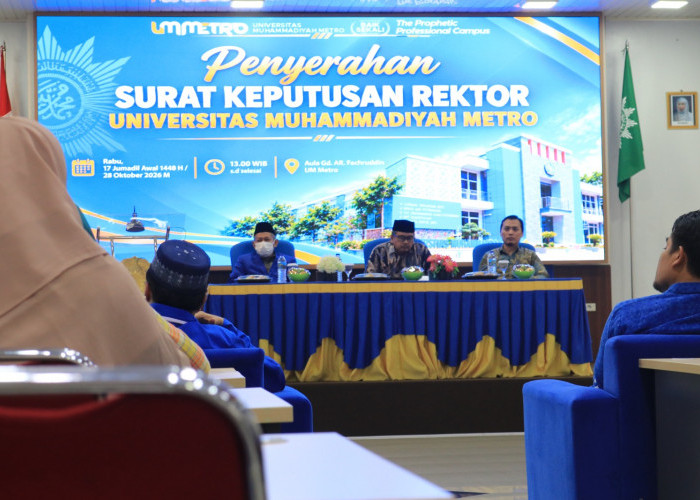 Penyerahan SK Pejabat UM Metro Jadi Momentum Regenerasi dan Penguatan Tata Kelola Kampus