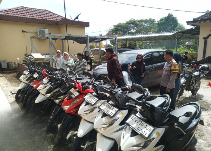 Puluhan Kendaraan Titipan Mudik di Polres Pringsewu dan Polsek Jajaran Mulai Diambil Pemilik