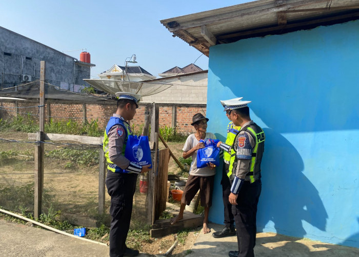Peduli Warga Kurang Mampu, Satlantas Polres Mesuji Kembali Gelar Tasi Berkah