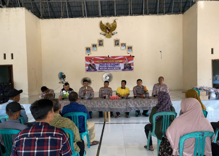Dekatkan Diri ke Warga, Polres Mesuji Gelar Jumat Curhat di Balai Desa Budi Aji