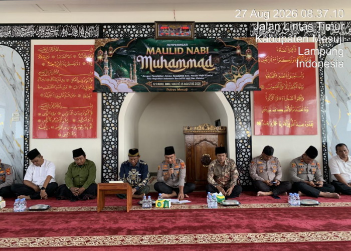 Peringati Maulid Nabi, Kapolres Mesuji Ingatkan Anggota Jaga Integritas dan Jadi Teladan