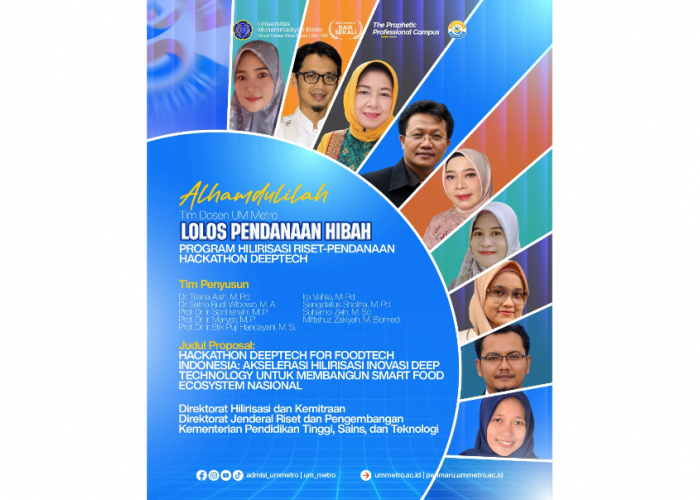 UM Metro Raih Hibah Hackathon Deeptech 2026, Dorong Inovasi Foodtech untuk Ekosistem Pangan Nasional