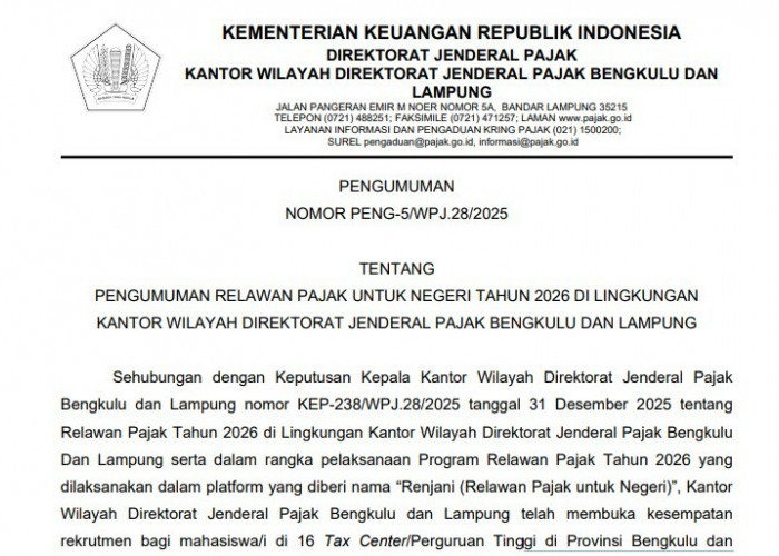 Selamat! 22 Mahasiswa UM Metro Lulus Relawan Pajak 2026
